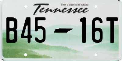 TN license plate B4516T