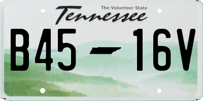 TN license plate B4516V