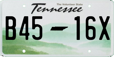 TN license plate B4516X
