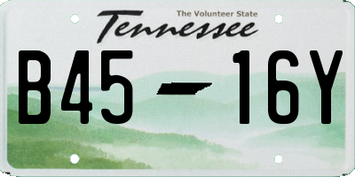 TN license plate B4516Y
