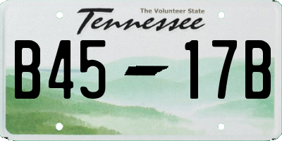 TN license plate B4517B