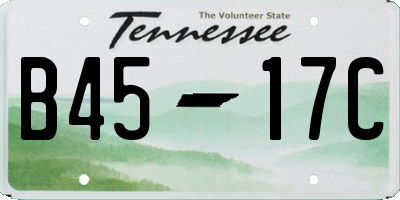 TN license plate B4517C