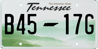 TN license plate B4517G