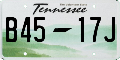 TN license plate B4517J