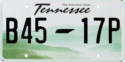 TN license plate B4517P
