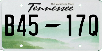 TN license plate B4517Q