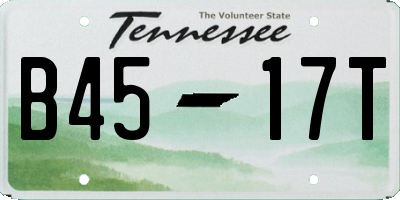 TN license plate B4517T