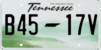 TN license plate B4517V