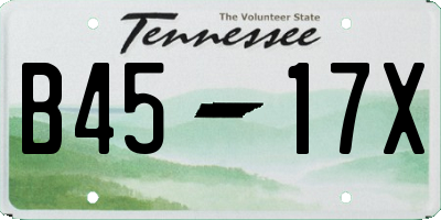 TN license plate B4517X