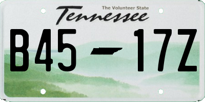 TN license plate B4517Z