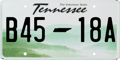 TN license plate B4518A