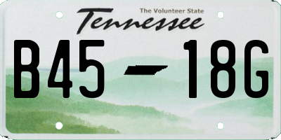 TN license plate B4518G