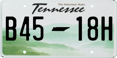 TN license plate B4518H