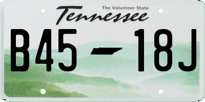 TN license plate B4518J