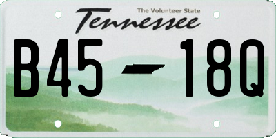 TN license plate B4518Q