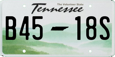 TN license plate B4518S