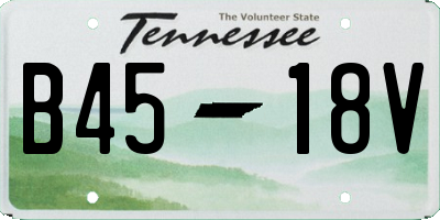 TN license plate B4518V