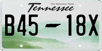 TN license plate B4518X