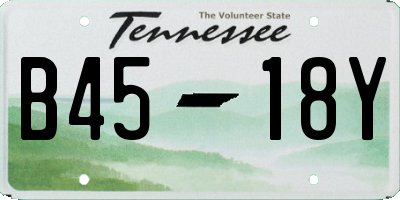 TN license plate B4518Y