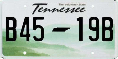 TN license plate B4519B