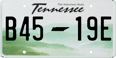 TN license plate B4519E