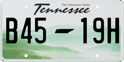 TN license plate B4519H