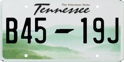 TN license plate B4519J