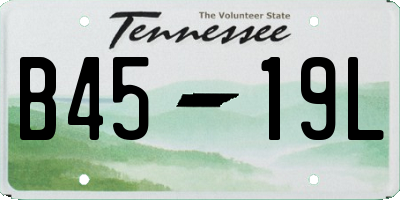 TN license plate B4519L