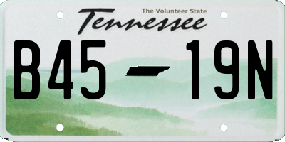 TN license plate B4519N