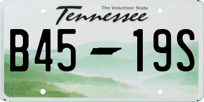 TN license plate B4519S