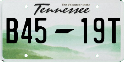 TN license plate B4519T