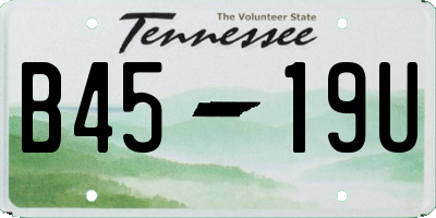 TN license plate B4519U
