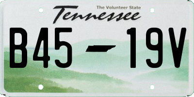 TN license plate B4519V