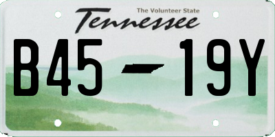 TN license plate B4519Y