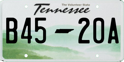 TN license plate B4520A