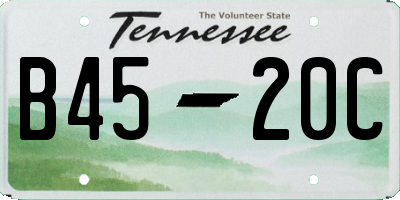 TN license plate B4520C