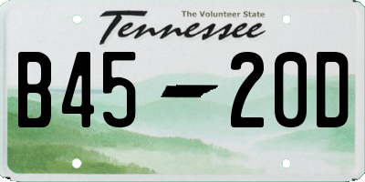 TN license plate B4520D