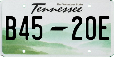 TN license plate B4520E