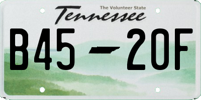 TN license plate B4520F