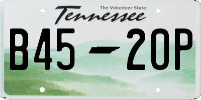 TN license plate B4520P