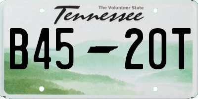 TN license plate B4520T