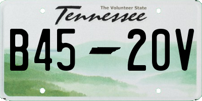 TN license plate B4520V