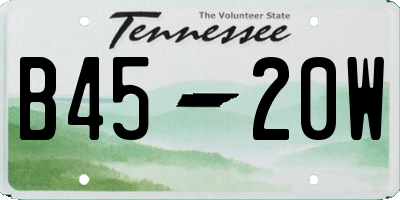 TN license plate B4520W