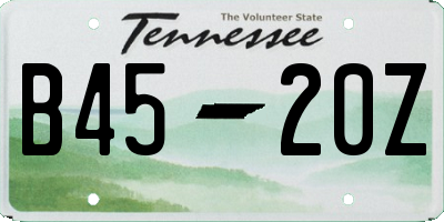 TN license plate B4520Z