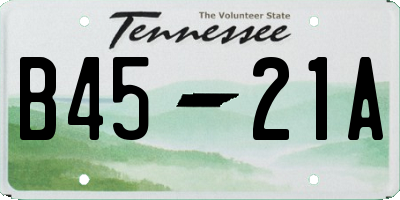 TN license plate B4521A