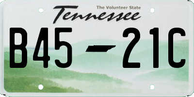 TN license plate B4521C
