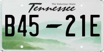 TN license plate B4521E