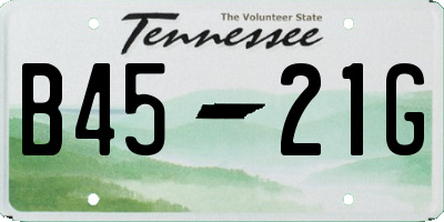 TN license plate B4521G