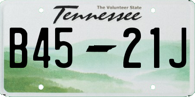 TN license plate B4521J