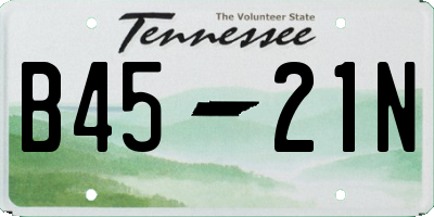 TN license plate B4521N